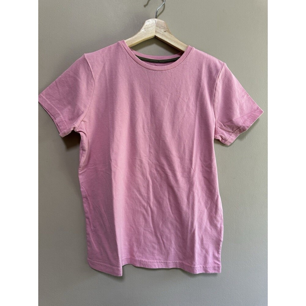 Mini Boden 13-14y Solid‎ Pink Basics Short Sleeve Shirt 100% Cotton EUC